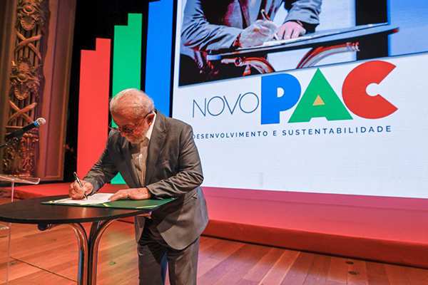 O presidente Lula (PT) no lançamento do novo PAC O presidente Lula (PT) no lançamento do novo PAC