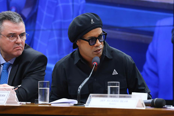 O ex-jogador de futebol Ronaldo de Assis Moreira, o Ronaldinho Gaúcho