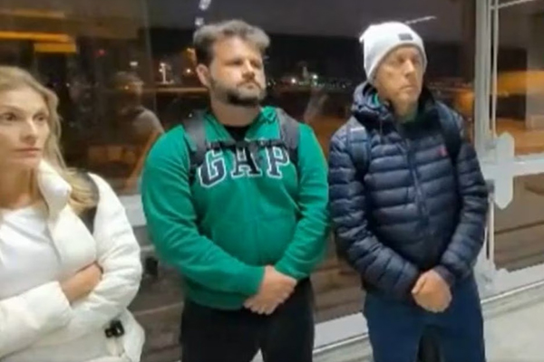 Os investigados (da esquerda para a direita) Andrea Munarão, Roberto Mantovani Filho e Alex Zanatta Bignotto