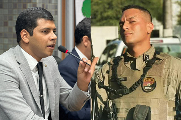O deputado estadual Diego Castro (PL) e o Soldado Corrêa O deputado estadual Diego Castro (PL) e o Soldado Corrêa