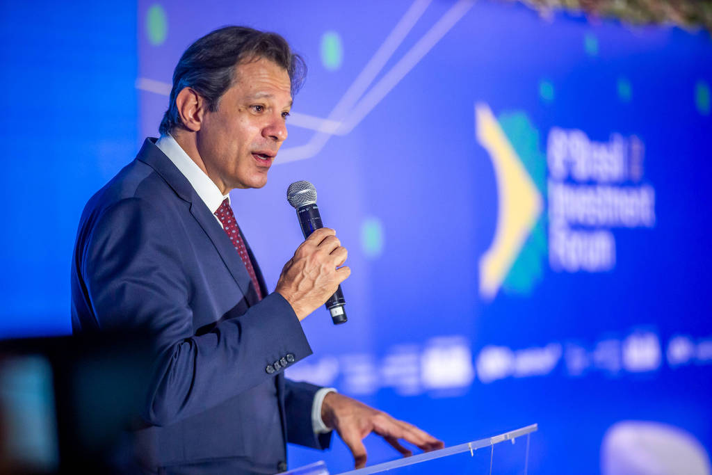 O ministro Fernando Haddad na abertura do 6º Brasil Investment Forum, em Brasília O ministro Fernando Haddad na abertura do 6º Brasil Investment Forum, em Brasília