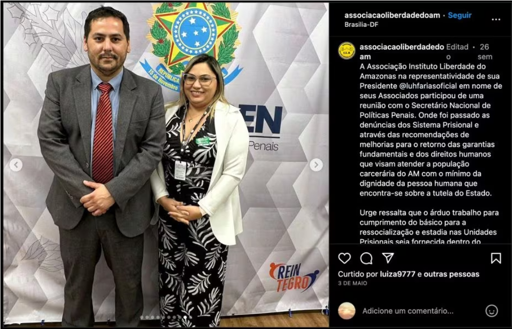 Ministério da Justiça recebeu mulher de líder do Comando Vermelho para duas reuniões Ministério da Justiça recebeu mulher de líder do Comando Vermelho para duas reuniões