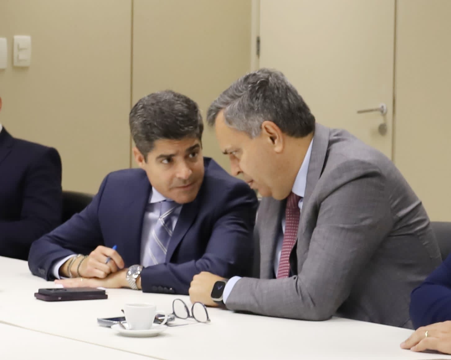 O ex-prefeito de Salvador ACM Neto (União) e Félix Mendonça Júnior, presidente estadual do PDT
