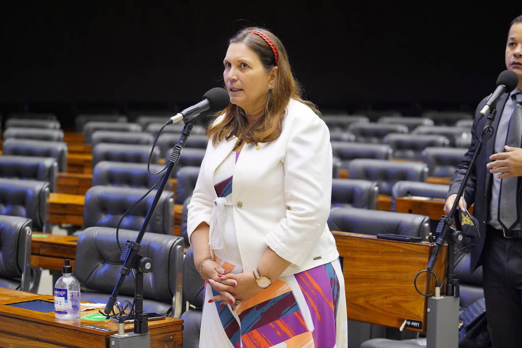 A deputada federal Bia Kicis (PL-DF), presidente da Comissão de Fiscalização Financeira e Controle