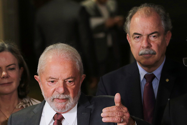 O presidente Lula e o presidente do BNDES, Aloizio Mercadante