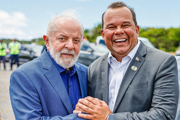 O presidente Lula (PT) e o vice-governador Geraldo Jr. (MDB) O presidente Lula (PT) e o vice-governador Geraldo Jr. (MDB)
