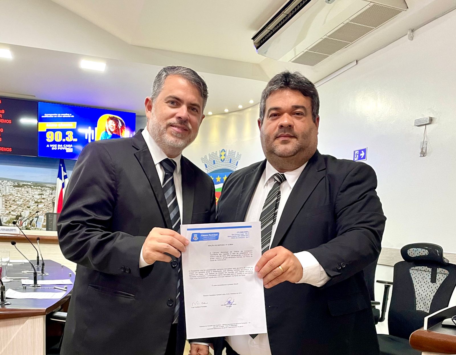 Vereadores Ivan Cordeiro e Edivaldo Júnior