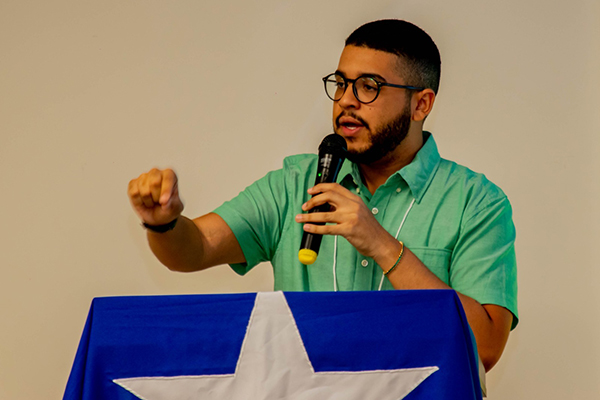 O presidente nacional do União Jovem do Brasil (UJB), Lucas Moreno