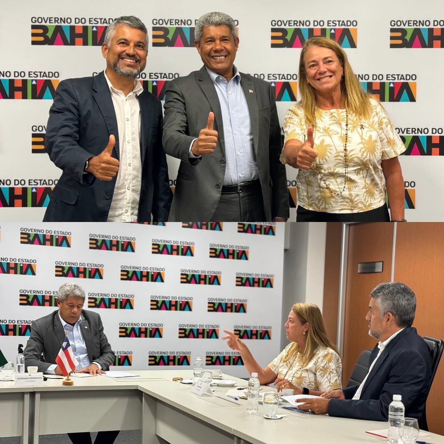 Durante reunião com Elmo Vaz, Jerônimo também garantiu a Iluminação do Anel Viário e fez uma série de anúncios estratégicos para cidade