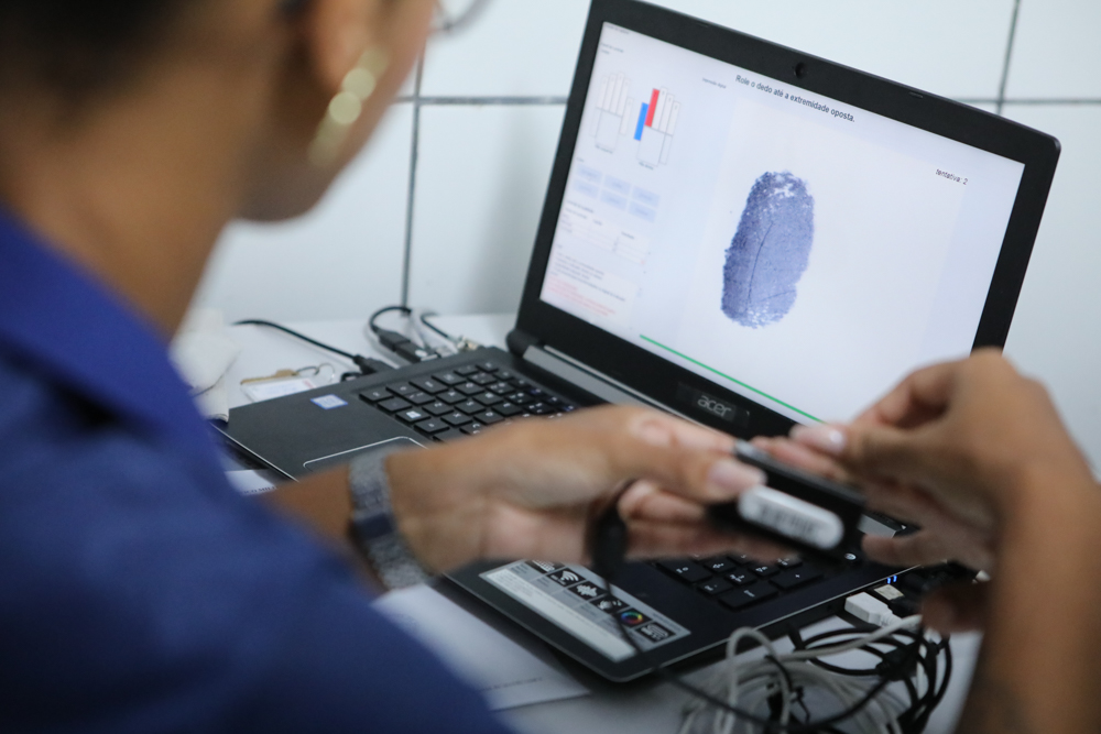 No posto também é possível solicitar uma via do título, fazer o recadastramento biométrico No posto também é possível solicitar uma via do título, fazer o recadastramento biométrico