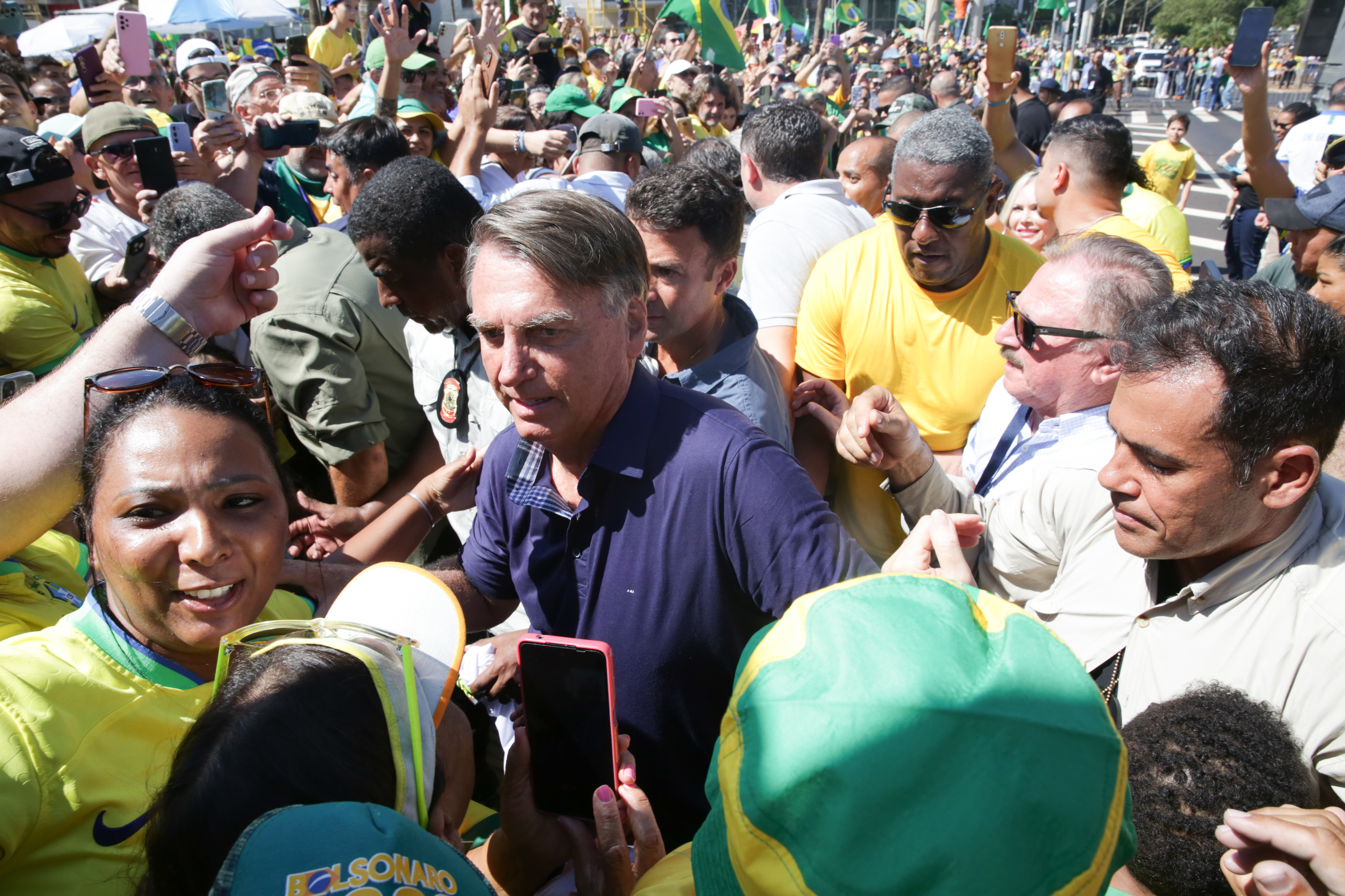 Jair Bolsonaro (PL) durante a Agrishow, em Ribeirão Preto