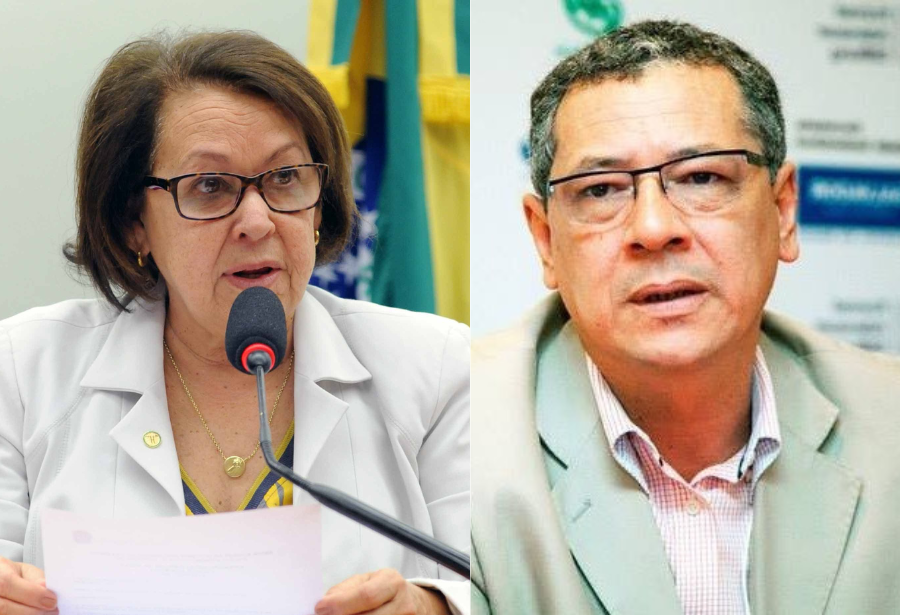 A deputada federal e presidente estadual do PSB, Lídice da Mata e Ivanilson Gomes, presidente estadual do PV