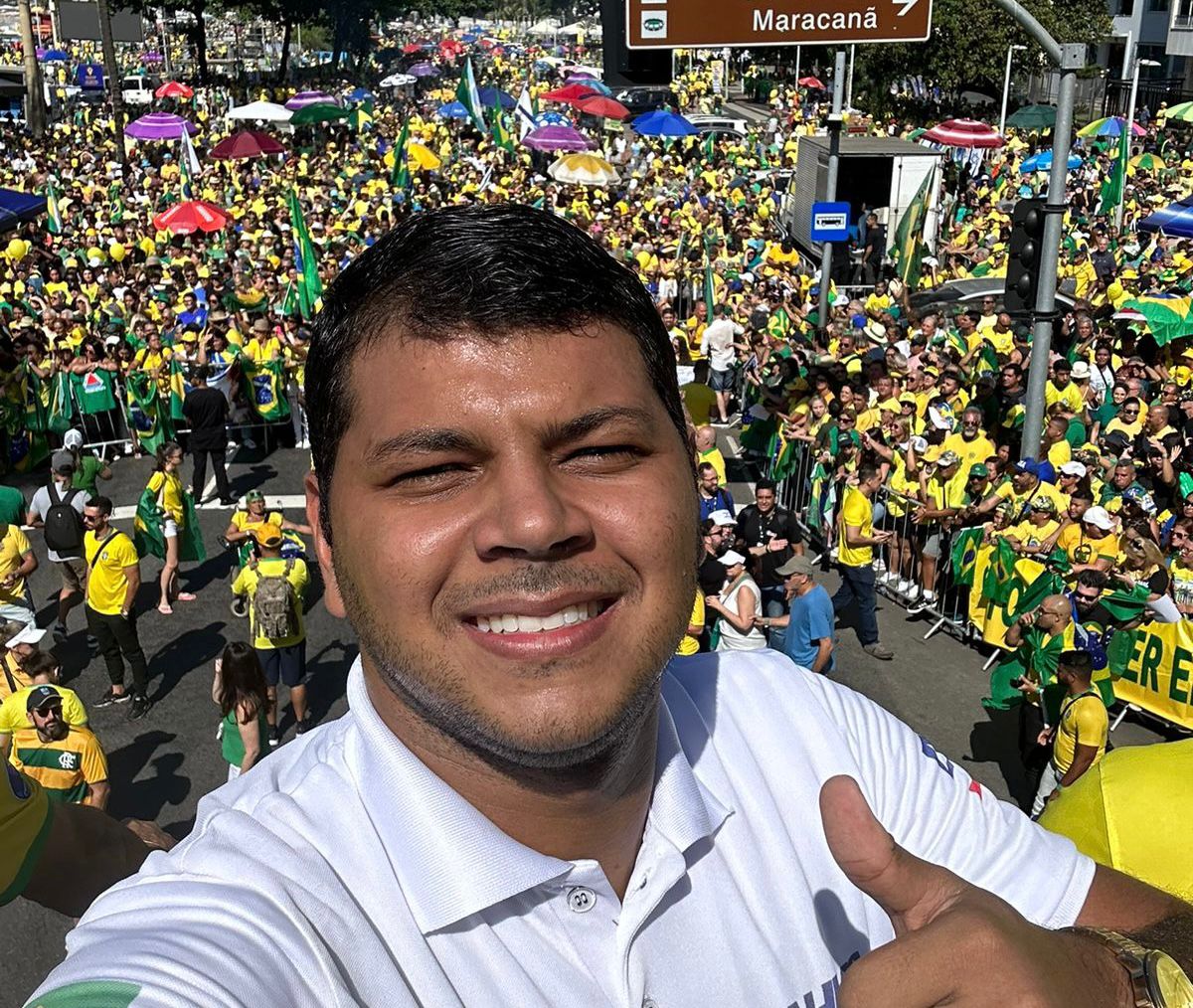 Diego Castro destaca 'importância da liberdade de expressão e da participação popular' em ato pró-Bolsonaro no Rio Diego Castro destaca 'importância da liberdade de expressão e da participação popular' em ato pró-Bolsonaro no Rio