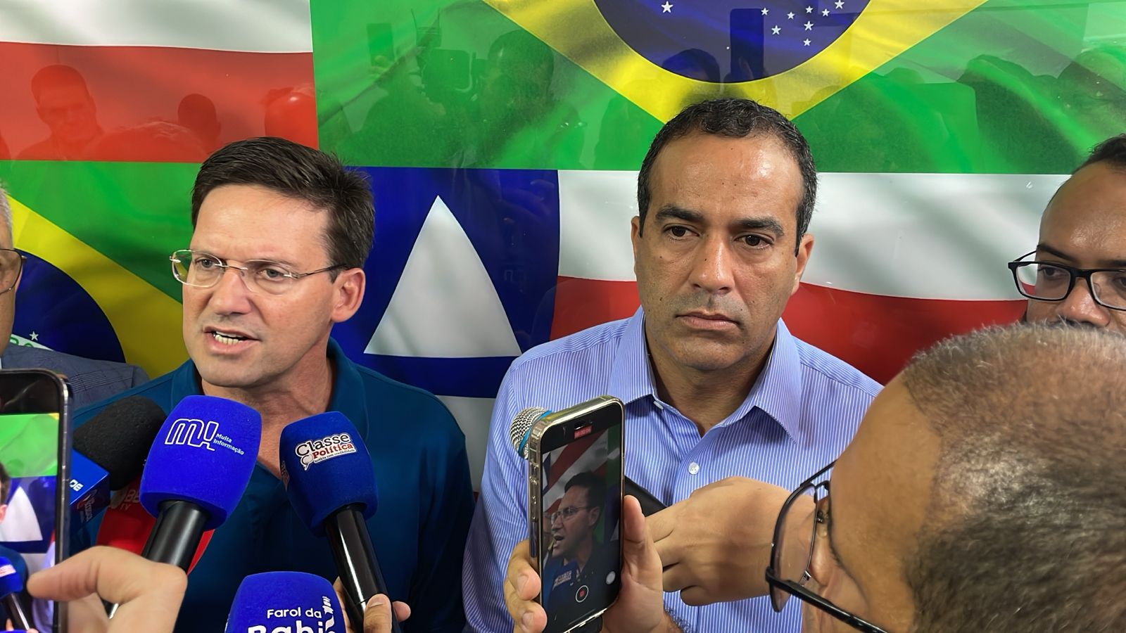 João Roma ao lado do prefeito Bruno Reis, a quem declarou apoio João Roma ao lado do prefeito Bruno Reis, a quem declarou apoio