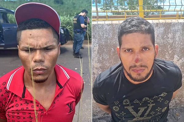 Deibson Nascimento e Rogério Mendonça, fugitivos do presídio federal de Mossoró (RN), após recaptura Deibson Nascimento e Rogério Mendonça, fugitivos do presídio federal de Mossoró (RN), após recaptura