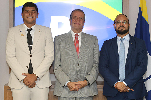 Valdemar Costa Neto em encontro com Alden e Diego Castro, em Brasília