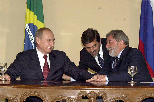 Lula e Putin em Brasília, em 2004