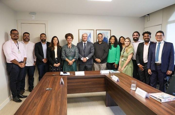 As reuniões foram realizadas com a presença da secretária Fabya Reis (Seades) e do secretário Felipe Freitas (SJDH).
