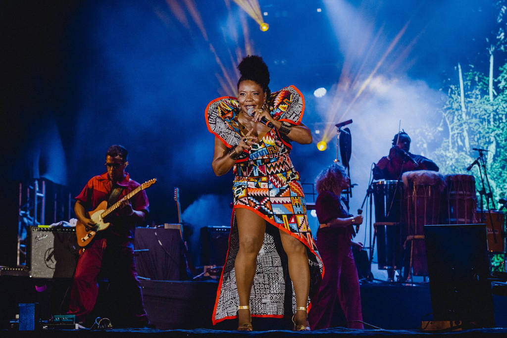 cantora Margareth Menezes, atual ministra da Cultura, durante apresentação no Festival de Verão de Salvador, em 2023 cantora Margareth Menezes, atual ministra da Cultura, durante apresentação no Festival de Verão de Salvador, em 2023