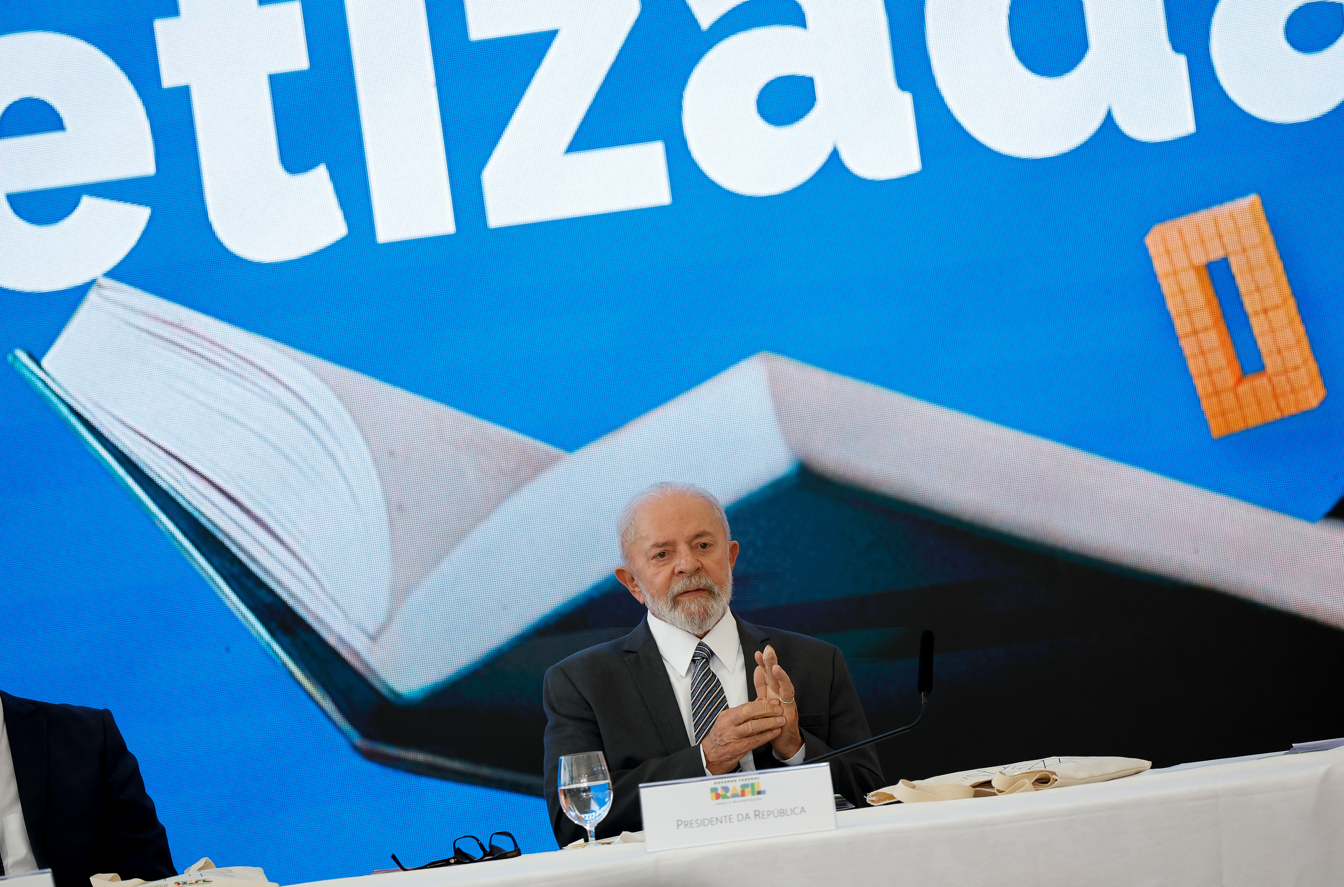O presidente Lula (PT) durante evento para apresentar dados de educação O presidente Lula (PT) durante evento para apresentar dados de educação