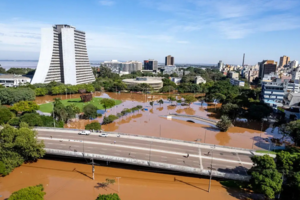 Porto Alegre afetada pela enchente histórica que provocou 185 mortes em maio de 2024 no Rio Grande do Sul
