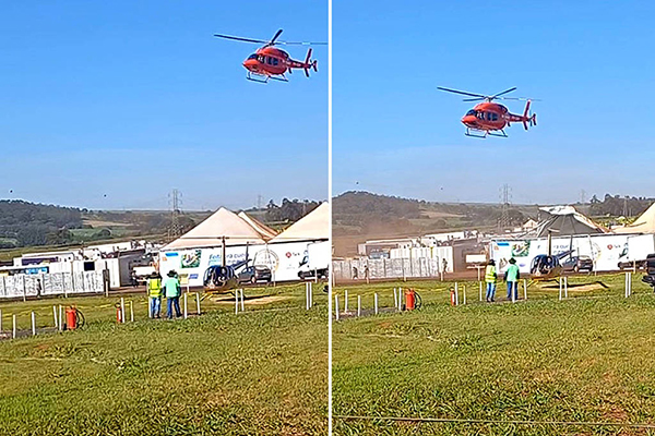 Tenda de estande desaba parcialmente na Agrishow, maior feira agro do país