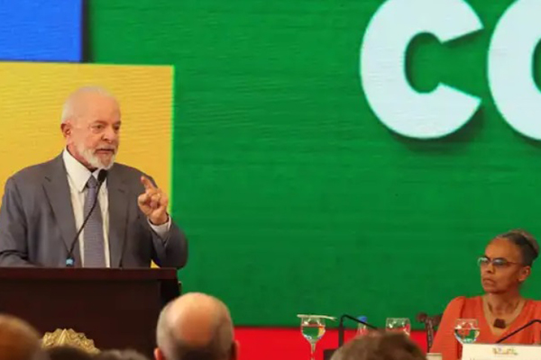 O presidente Lula (PT) durante reunião do Conselho de Desenvolvimento Econômico Social Sustentável, o chamado Conselhão