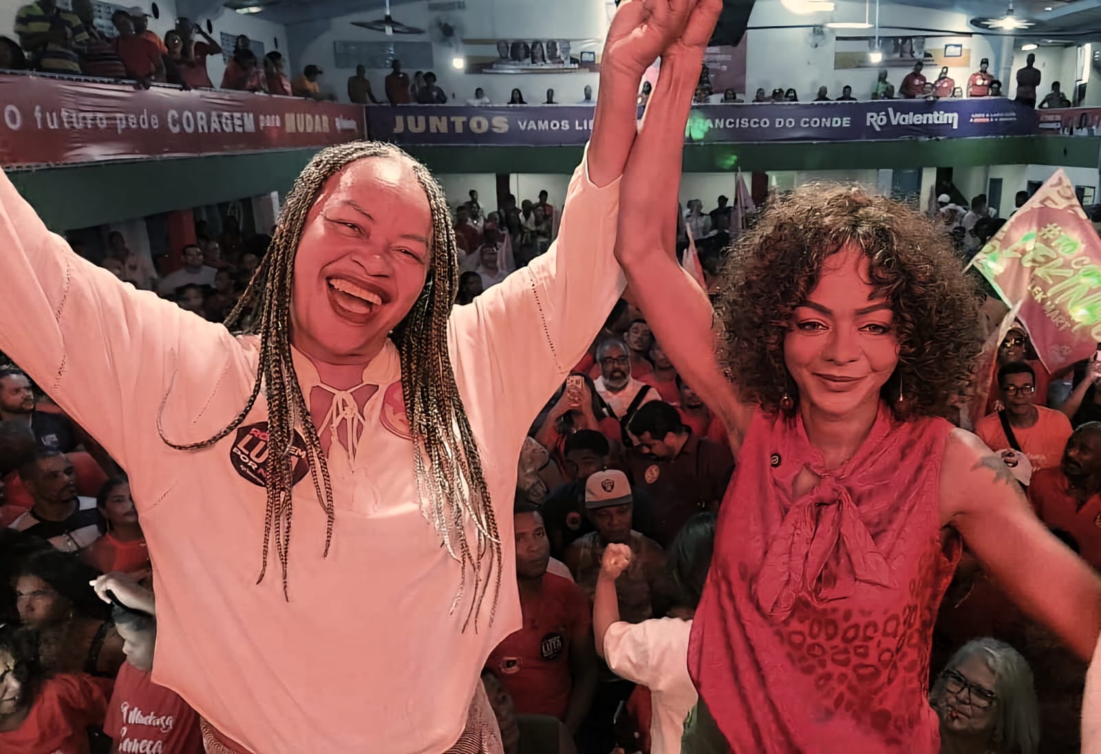 Deputada estadual Olívia Santana e a pré-candidata a prefeita, Ró Valentim (PCdoB) Deputada estadual Olívia Santana e a pré-candidata a prefeita, Ró Valentim (PCdoB)