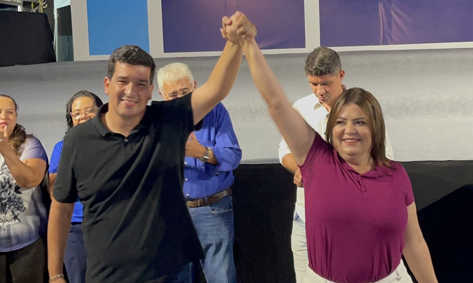 O pré-candidato a prefeito de Barreiras, Danilo Henrique (PP) e Karlúcia Macedo (MDB)