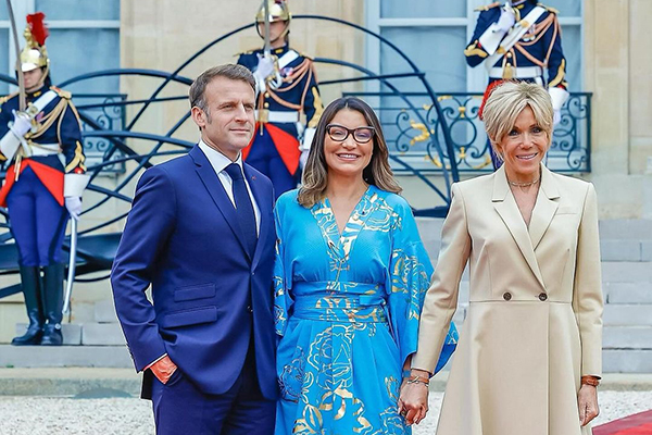 Primeira-dama do Brasil, Rosângela da Silva, a Janja, na abertura dos Jogos Olímpicos em Paris