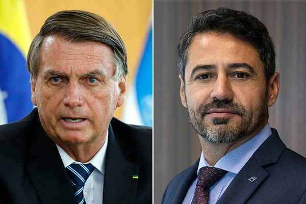 O ex-presidente Jair Bolsonaro e o ex-secretário da Receita Federal Julio César Vieira Gomes