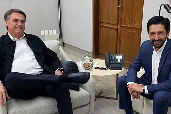 O ex-presidente Jair Bolsonaro (PL) e o prefeito de São Paulo, Ricardo Nunes (MDB)
