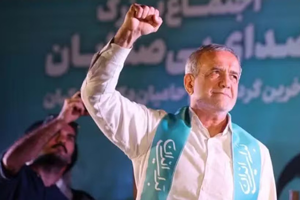 O político moderado, ainda que alinhado ao regime do Irã, Masoud Pezeshkian O político moderado, ainda que alinhado ao regime do Irã, Masoud Pezeshkian