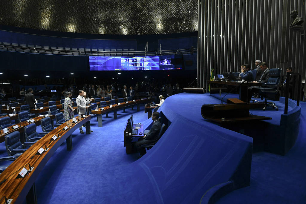Plenário do Senado Federal durante sessão deliberativa ordinária, nesta quarta-feira (28)
