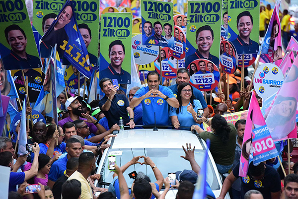 O prefeito Bruno Reis (União Brasil), candidato à reeleição, em evento de campanha nos bairros Liberdade e no Pero Vaz O prefeito Bruno Reis (União Brasil), candidato à reeleição, em evento de campanha nos bairros Liberdade e no Pero Vaz