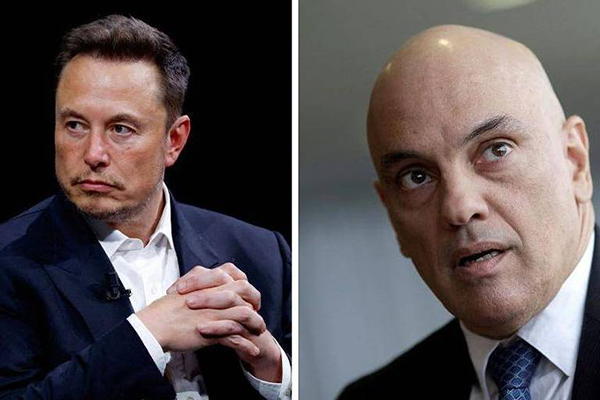 Elon Musk e Alexandre de Moraes