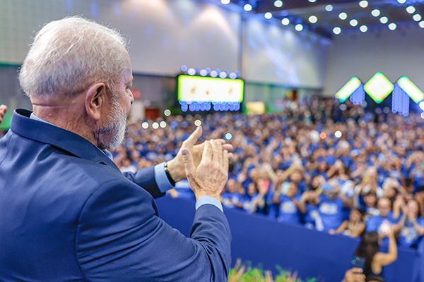 O presidente Lula (PT) em evento em Fortaleza