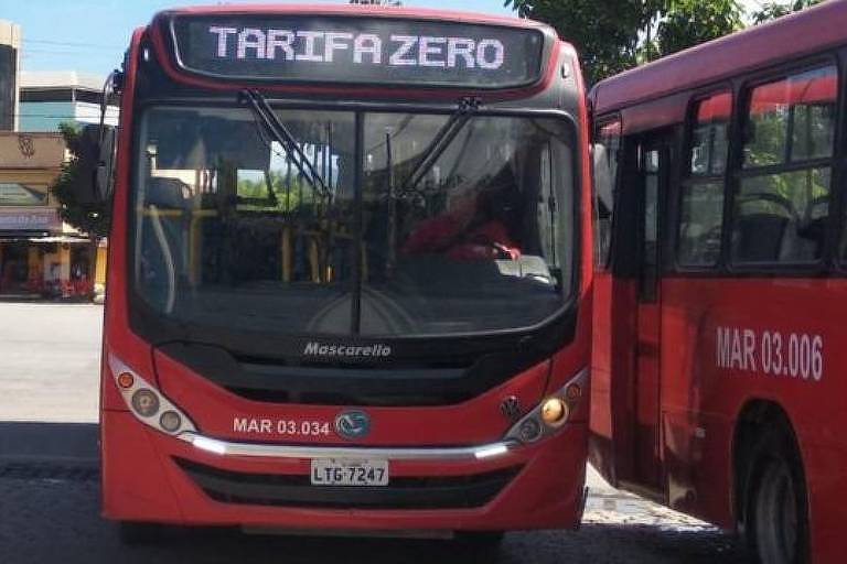 Ônibus de Maricá (RJ) que circula com tarifa zero