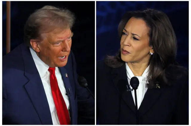 Trump e Kamala 