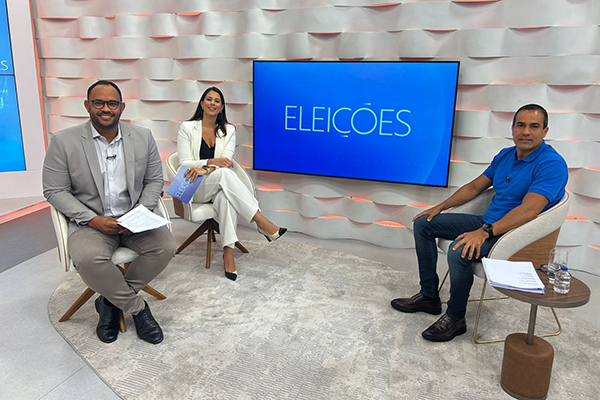 O prefeito Bruno Reis (União Brasil), candidato à reeleição, em entrevista à TV Bahia O prefeito Bruno Reis (União Brasil), candidato à reeleição, em entrevista à TV Bahia