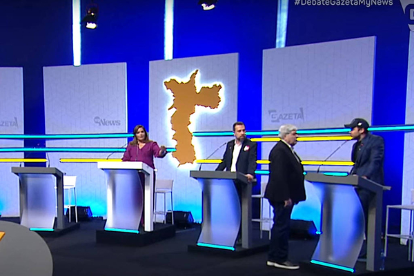 Debate com candidatos à Prefeitura de São Paulo, realizado pela TV Gazeta e pelo canal MyNews