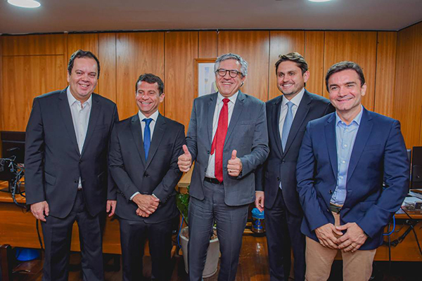 Elmar Nascimento, deputado Luizinho, Alexandre Padilha, Juscelino Filho e Celso Sabin