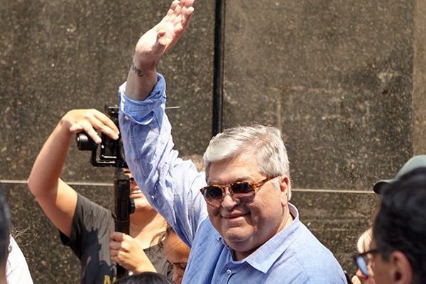 O apresentador José Luiz Datena (PSDB) retomou sua agenda de campanha