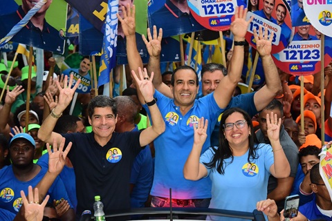 ACM Neto, Bruno Reis e Ana Paula Matos