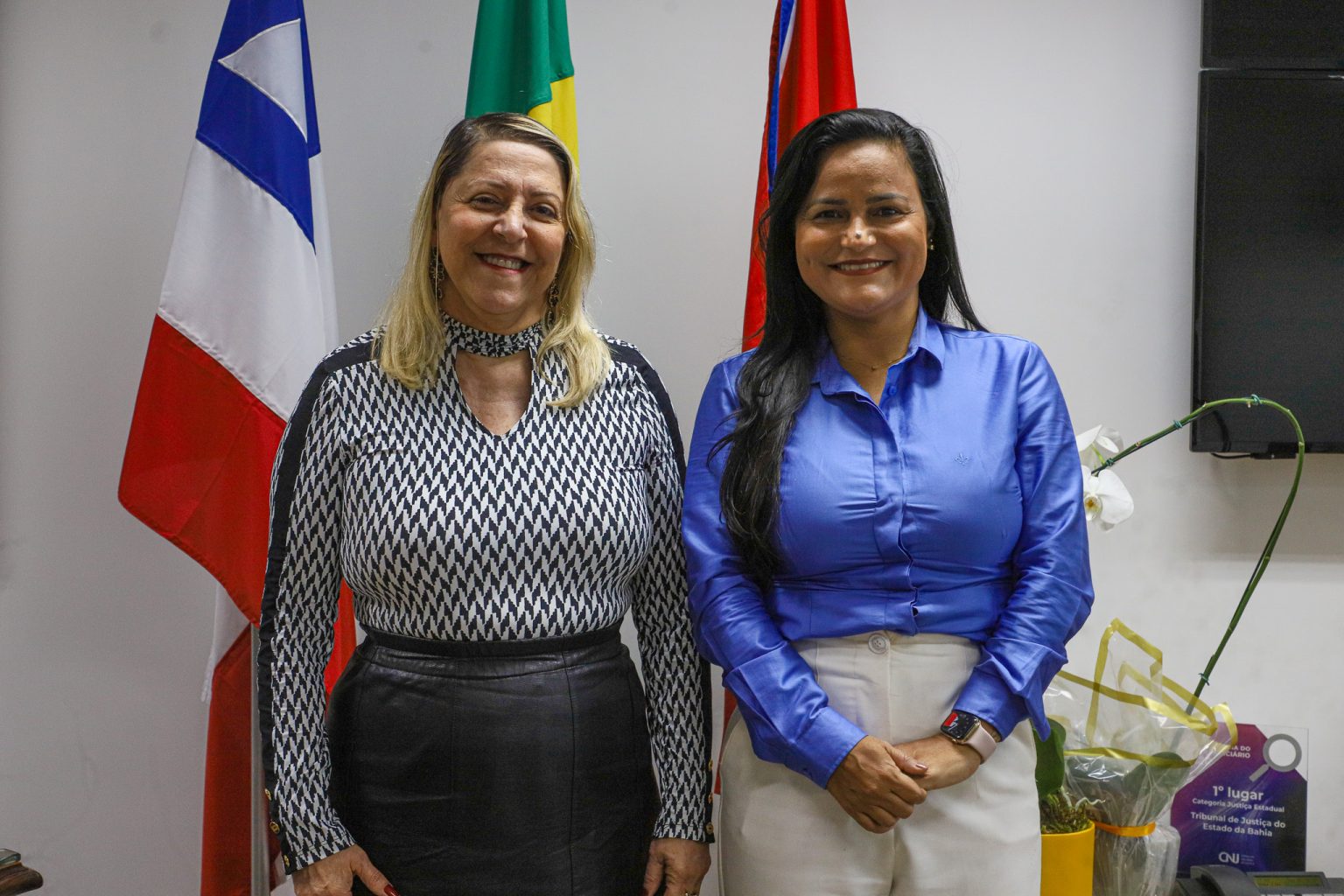 Desembargadora e a prefeita eleita conversaram sobre assuntos ligados ao município de Lauro de Freitas