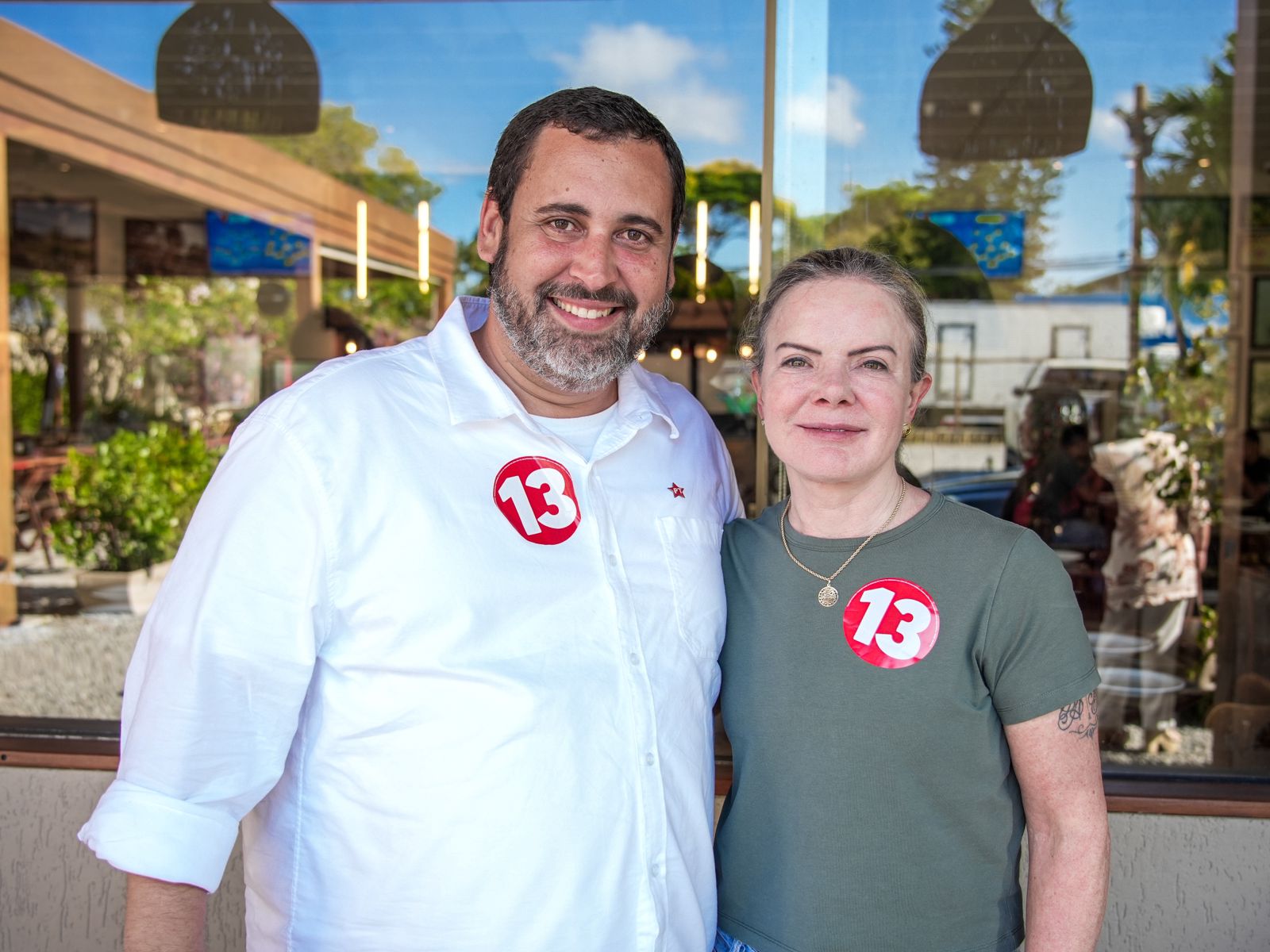 Éden Valadares e Gleisi Hoffmann