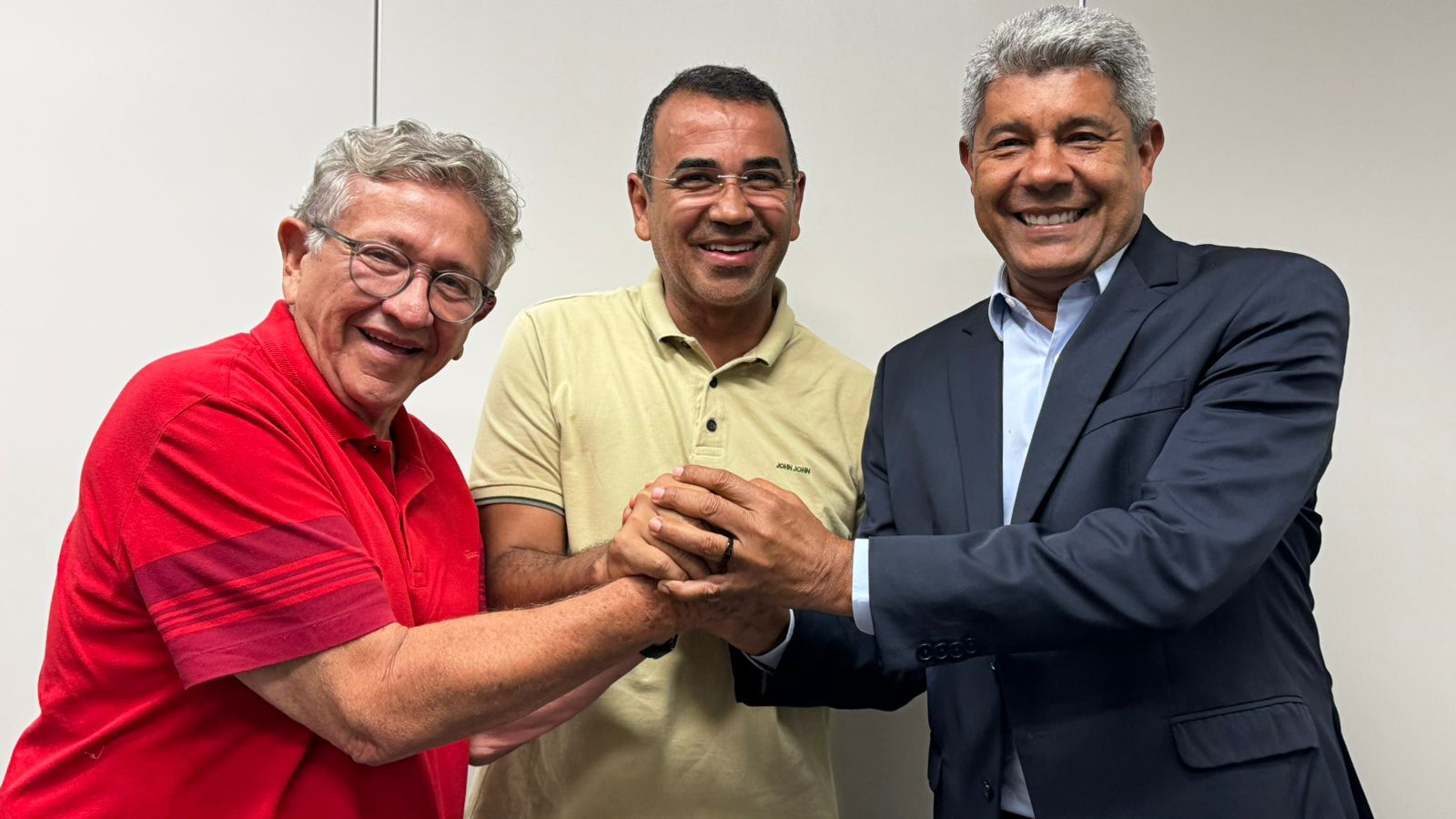 Luiz Caetano (PT), Júnior Borges (União) e Jerônimo Rodrigues (PT) Luiz Caetano (PT), Júnior Borges (União) e Jerônimo Rodrigues (PT)