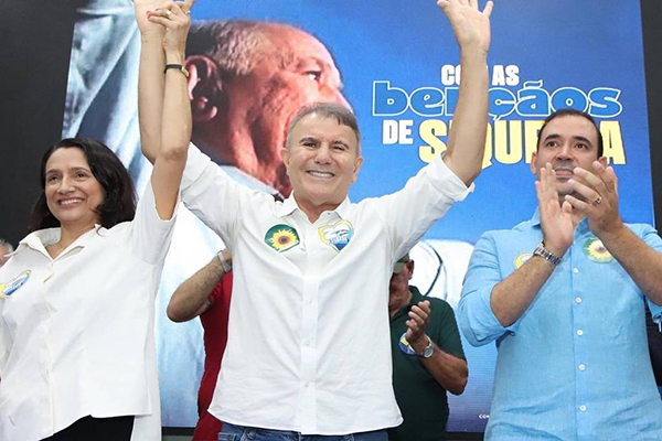 Eduardo Siqueira Campos (Podemos) durante evento de campanha em Porto Velho