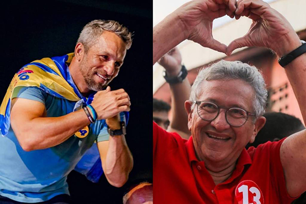 Os candidatos a prefeito de Camaçari, Flávio Matos (União Brasil) e Luiz Caetano (PT) Os candidatos a prefeito de Camaçari, Flávio Matos (União Brasil) e Luiz Caetano (PT)