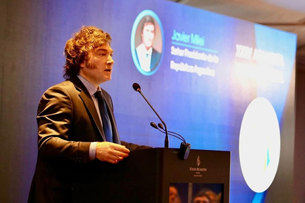 O presidente da Argentina, Javier Milei O presidente da Argentina, Javier Milei